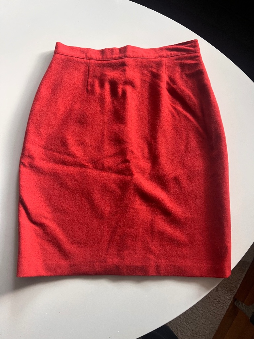 J. Crew red-orange Wool pencil skirt, size 10